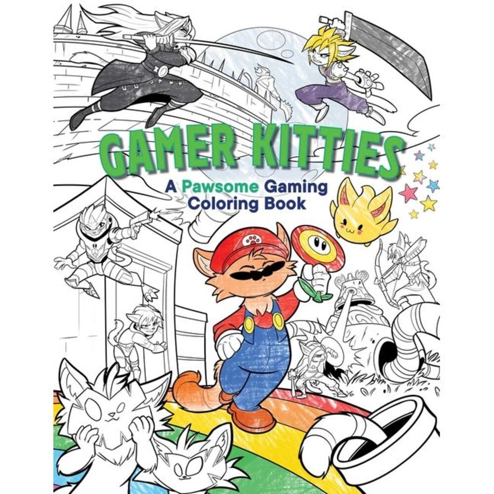 Gamer Kitties: A Pawsome Gaming Coloring Book -- Insight Editions